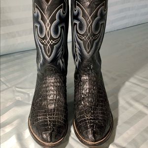 Handmade Alligator Cowboy Boots, Size 9 1/2D.
